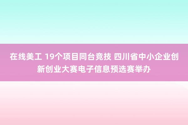 在线美工 19个项目同台竞技 四川省中小企业创新创业大赛电子信息预选赛举办